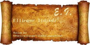 Ellinger Ildikó névjegykártya